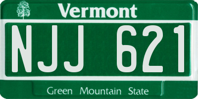 VT license plate NJJ621
