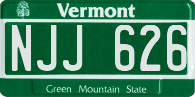 VT license plate NJJ626