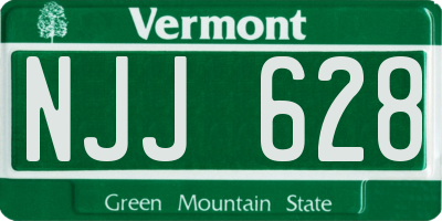 VT license plate NJJ628
