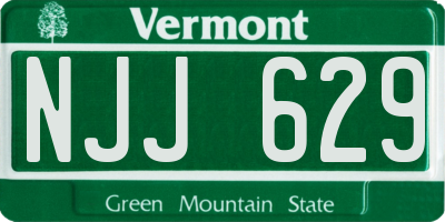 VT license plate NJJ629