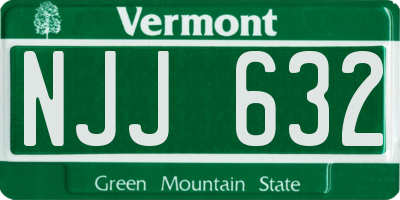 VT license plate NJJ632