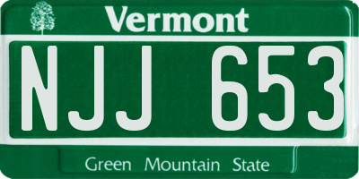 VT license plate NJJ653