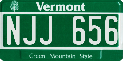 VT license plate NJJ656