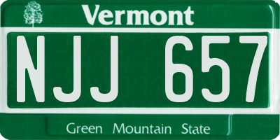 VT license plate NJJ657