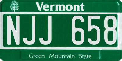 VT license plate NJJ658