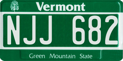 VT license plate NJJ682