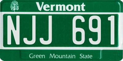 VT license plate NJJ691