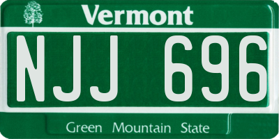 VT license plate NJJ696