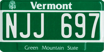 VT license plate NJJ697