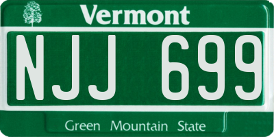 VT license plate NJJ699