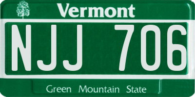 VT license plate NJJ706