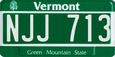 VT license plate NJJ713