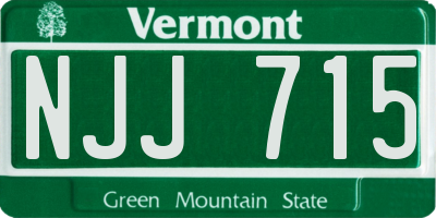 VT license plate NJJ715