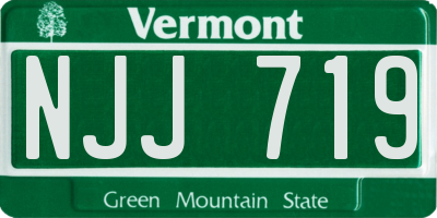 VT license plate NJJ719
