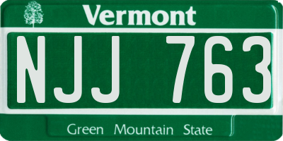 VT license plate NJJ763