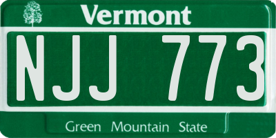 VT license plate NJJ773