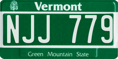 VT license plate NJJ779
