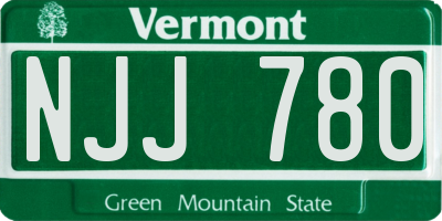 VT license plate NJJ780