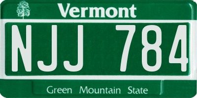 VT license plate NJJ784