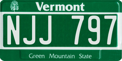 VT license plate NJJ797