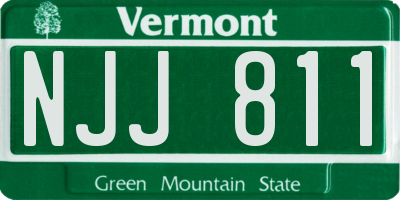 VT license plate NJJ811