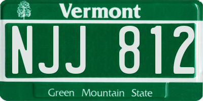 VT license plate NJJ812