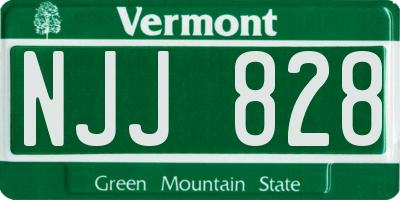 VT license plate NJJ828