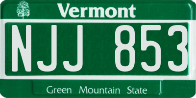 VT license plate NJJ853