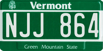 VT license plate NJJ864