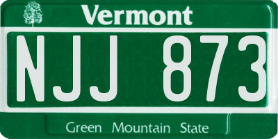 VT license plate NJJ873