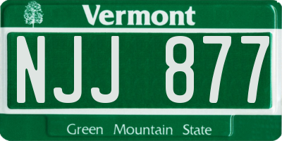 VT license plate NJJ877