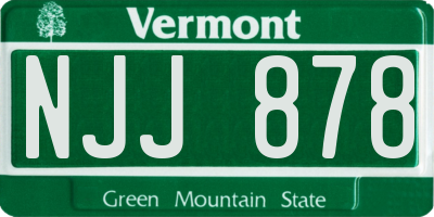 VT license plate NJJ878