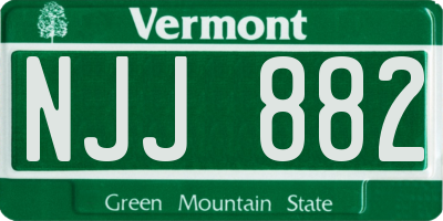 VT license plate NJJ882
