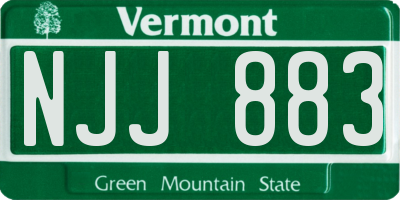 VT license plate NJJ883