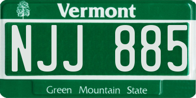 VT license plate NJJ885