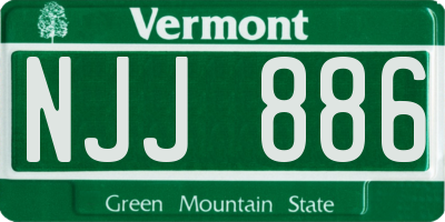 VT license plate NJJ886