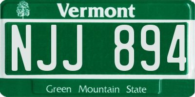 VT license plate NJJ894