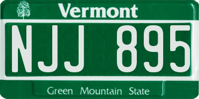 VT license plate NJJ895