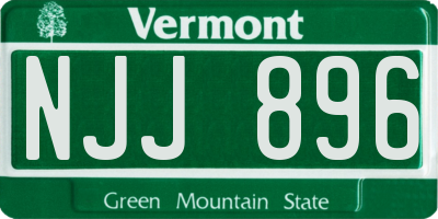 VT license plate NJJ896
