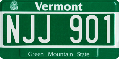 VT license plate NJJ901