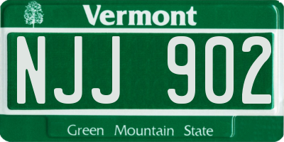 VT license plate NJJ902
