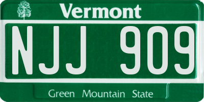 VT license plate NJJ909