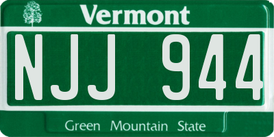 VT license plate NJJ944