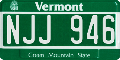 VT license plate NJJ946