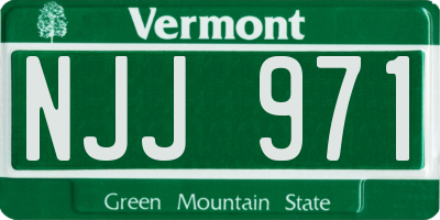 VT license plate NJJ971