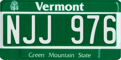 VT license plate NJJ976