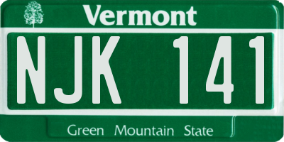 VT license plate NJK141