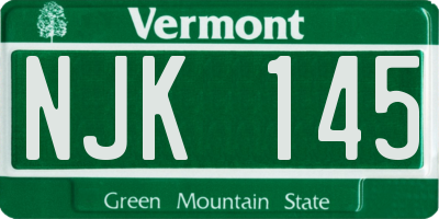 VT license plate NJK145