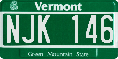 VT license plate NJK146