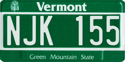 VT license plate NJK155